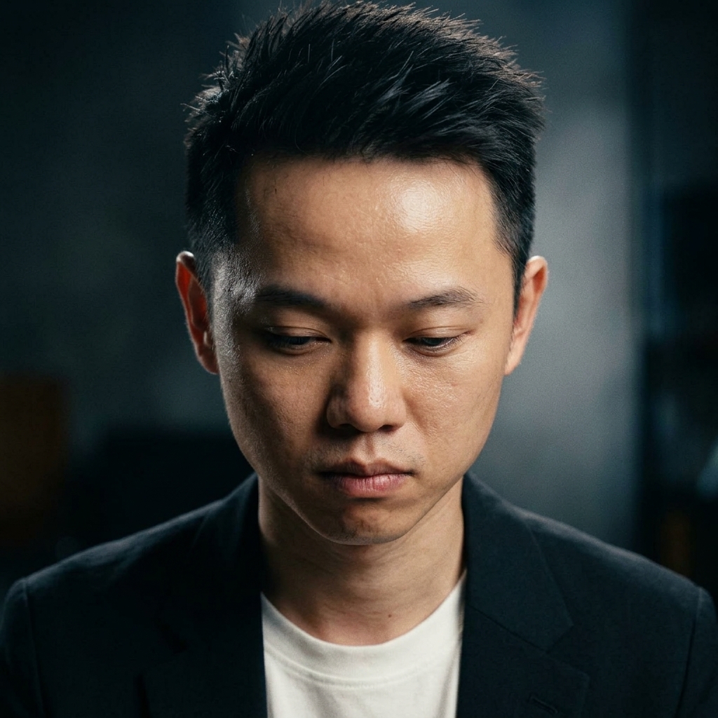Ánh mắt cụp xuống đất